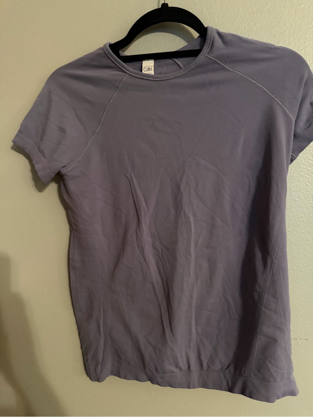Athleta Light Lavender Short Sleeve Crew Tee